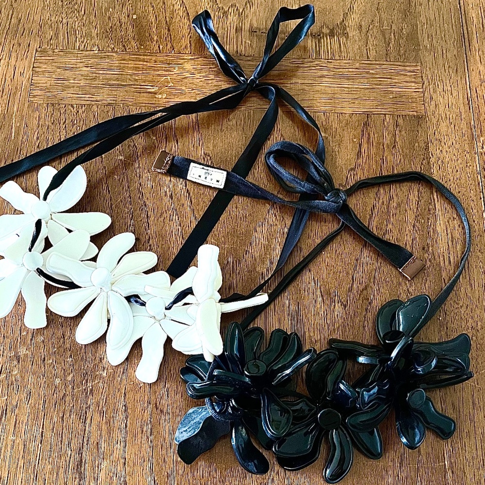 Lot of 2 Marni  for H&M necklaces 2012 White and Black
